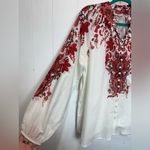 Soft Surroundings  Amalia Blouse 100% Cotton Button Detailed Lined Top Size Large Photo 3