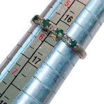 10K Yellow Gold Round Green Emerald Ring Sz 5.75 Photo 4