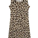 NWT ~ Dog Paw Cheetah Leopard Print Sleeveless Loungewear Dress ~ Plus Size 5X Brown Photo 1