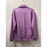 ASOS DESIGN faux leather bomber jacket in purple Size 8 Photo 6