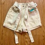 SWS Denim Company Organic Cream White High Rise Denim Shorts Womens Medium Photo 3