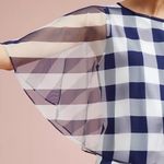 Anthropologie EUC  Postmark Elsie Blouse Blue White Size Small Photo 3