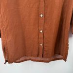 Chico's Vintage Chico’s Silk Linen Blend Shirt Size Small Button Down Brown Rust Light Photo 10