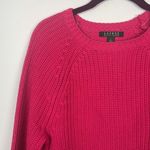 Lauren Ralph Lauren pink knit crewneck large cotton sweater Photo 1