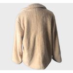 Very J  Snap Closure Tan Faux Fur Plush Long Sleeve Teddy Coat Photo 52