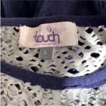 Touch by Alyssa Milano Blue and Gray Raglan Graphic Jersey Size L Photo 5