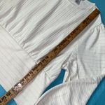 H&M raglan puffy long sleeves key hole with pearl button textured blouse size L Photo 11