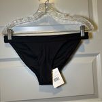 ANDIE NWT  Black The Banded Ribbed Cheeky Bikini Bottom M Photo 0