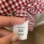 Madewell  red white t-shirt dress gingham check Photo 3