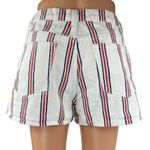 Reformation Charlie Women's White Multicolor Striped Button High Rise Shorts 28 Photo 2
