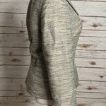 Lafayette 148 tan/cream wool/cotton blend tweed single-breasted blazer Size 10 Photo 4