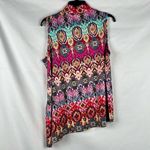 Melissa Paige  Asymmetrical Turtleneck Side Buckle Sleeveless Blouse XL Photo 2