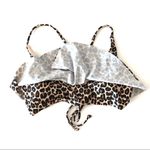 Xhilaration  Leopard Print Ruffle Flounce Bralette Bikini Top S Photo 1