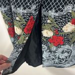 Mary McFadden Collection Vintage Maxi Floral Geometric Print Skirt Size 18 Photo 2