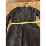Derek Lam  New York Silk bell sleeve pleated key hole black romper shorts size 10 Photo 7