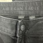 American Eagle Womens Size 8 Low Rise Baggy Wide Leg Jeans Black Wash Stretch Photo 4