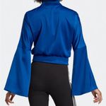 Adidas NWT Originals Blue Bellista Satin Bell Sleeve Track Top IN XS Photo 1