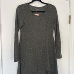 Earthbound Trading Co Tunic Dress Size Small Brown Knit Asymmetrical Long Sleeve Green Photo 1