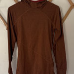 Janji Brown Hooded Long Sleeve Top Size Small Photo 0