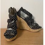 Qupid Womens  Polka Dot Wedges 4.5” Heels size 5.5-6 Photo 0