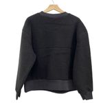 Everlane The ReNew Fleece Oversized Crew Black size XS NWT Photo 1