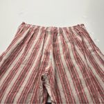 Bryn Walker  Ella Red White Striped Wide Leg Cropped Linen Pant Womens Size Small Photo 11