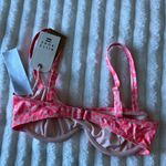 Billabong NWT Neon Pink Animal Print Olivia Bikini Top Photo 3