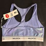 Wildfox Ava Sports Bra in Iridescent Pale Iris (Periwinkle) NWT Photo 2