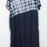 LOGO By Lori Goldstein LOGO Lori Goldstein Womens Tie Dye Midi Dress Pockets Gray Size M Lagenlook Photo 0