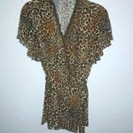 Belle Nuit Intimates S Leopard Wrap Negligee Black Photo 0