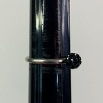 Sterling Silver Trendy Women's Ring With Black Cluster Accents in Size 8 Photo 10