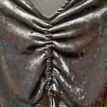 H&M  Divided Women's Lux Velvet
Blue Crop Sweater Top Size S Photo 1