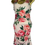 Daily Practice Anthropologie XS Petite Dress Floral Midi Ruched Eureka NEW Multiple Photo 2