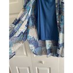 Cloth Portrait Womens XL Blue Blouse Art to Wear Layered Button Up Boxy Photo 4