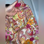 Croft & Barrow Classic Fit Stretch Cotton Pink Paisley Neon Floral Skort Size 4 Photo 6