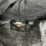 HARLEY DAVIDSON Grey Hoodie Metallic Skull Zippered Charcoal Gray Size Small Photo 7