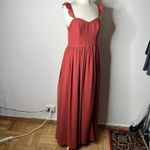 Azazie  Metz Terracotta Chiffon Dresss Photo 3