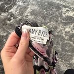 Amy Byer  Black and Pink Floral Skirt Photo 2