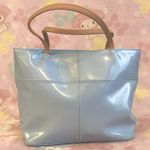 Estée Lauder Baby Blue adorable handbag beige leather handle straps (NEW) Photo 2