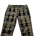 7 For All Mankind  Black Velvet Gold Foil Brocade Jeans Photo 2