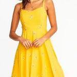 Old Navy  Women’s Yellow Floral Summer Dress Spring Flowy Medium Photo 0
