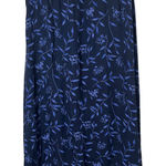 Vintage Liz Baker Essentials Skirt Womens Large Maxi Floral Print Blue Photo 0