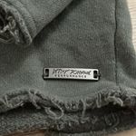 Betsey Johnson Embroidered Floral Cropped Hoodie – Women’s XS Faded Black Gray Photo 4