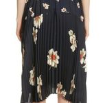 Vince Gardenia Floral-print pleated seamed midi skirt elastic waist pockets Sz S Photo 0