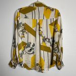 Snow Xue Gao Silk Abstract Prints Yellow Shirt Size L Size L Photo 9