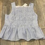 J. Crew Blue and White Striped Sleeveless Top Size 8 Photo 0