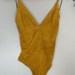 Windsor Mustard Open Back Bodysuit Photo 0