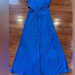 Sharon Charles twist front empire waist royal blue maxi dress size 0 Photo 1