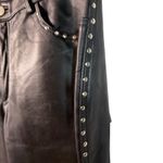 Garson by REM Garson Genuine Leather Pants 6 Black Studded Straight Leg Lined Photo 3