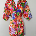 Victoria's Secret  Floral Button Down Sleep Shirt Vintage Gold‎ Label Size S Photo 0